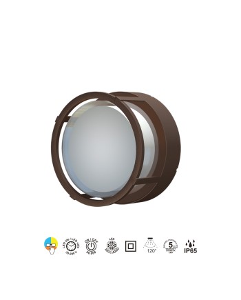 CREEK * PLAFÓN/APLIQUE EXTERIOR CORTEN LED IP65 - 15W - CCT
